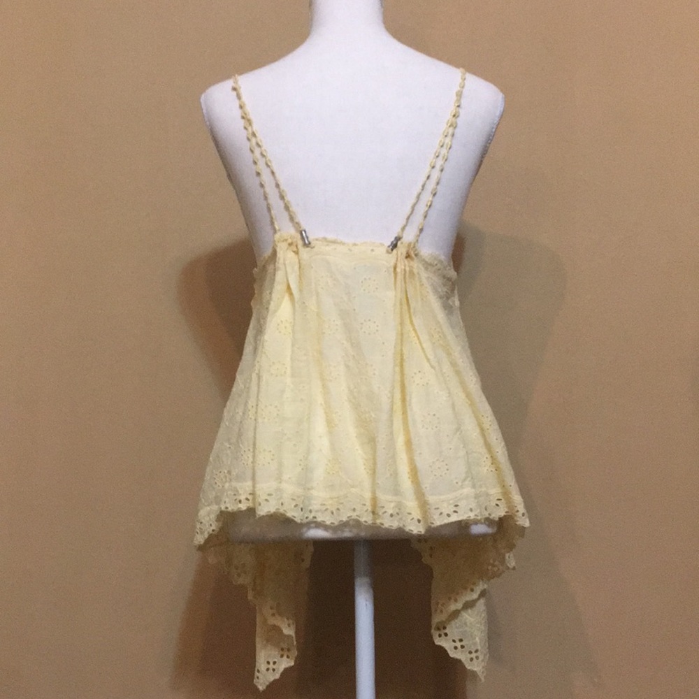 FREE PEOPLE🌼NEW ROMANTICS YELLOW TOP - Picture 2 of 8